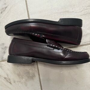 Bass Red and Black Classic Loafers Slip-Ons